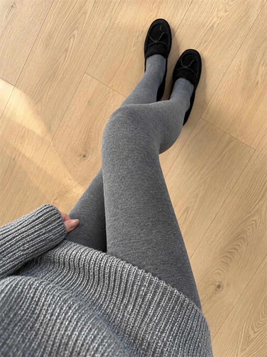 Tornova Gray Pressure Tights Women's Pantyhose Elastic High Waist Stockings 2026 Autumn Body Shape Leggings Harajuku Streetwear