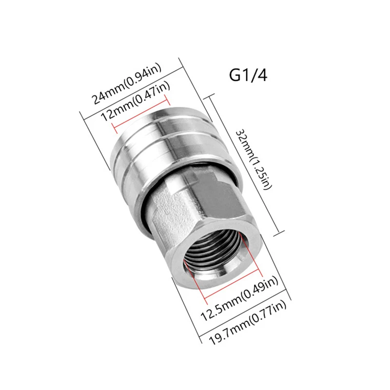 High Pressure Washer Adapter 1/4" Quick Connector Quick Release Fitting G1/4 Quick Plug Connector Pressure Washer Accessories