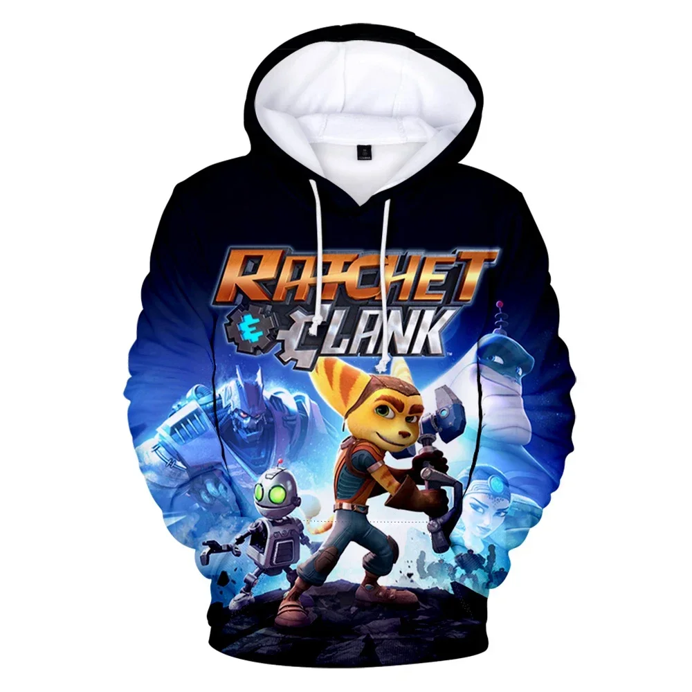 Game Ratchet and Clank 3D Print Oversized Women/Men Hoodie Sweatshirt Boys Girls Kids Streetwear Hip Hop Pullover Hooded Jacket