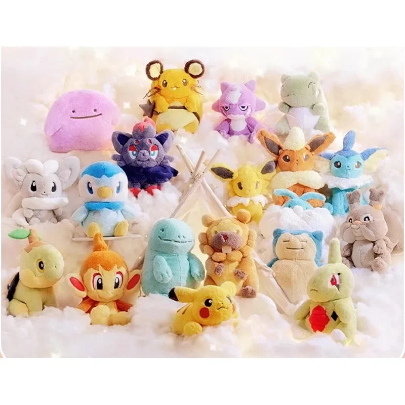 

Stock Original Genuine Pokémon Piplup Pikachu Ditto Relaxo Dedenne Turtwig Vaporeon Flareon Blitza Chimchar Model Animation Toy