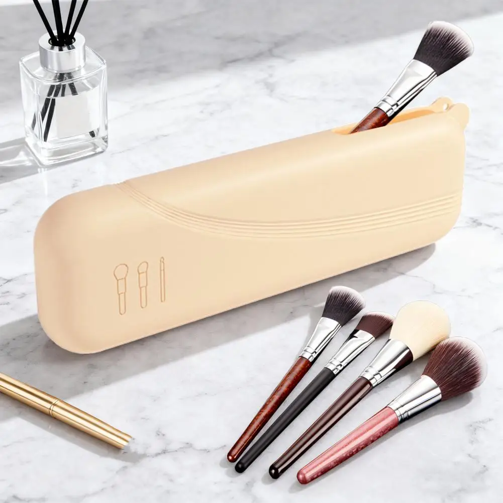 Silicone Makeup Brush Storage Bag Waterproof Silicone Bag Travel Multi-functional Toiletries Cosmetic Brush Organize Case Pouch