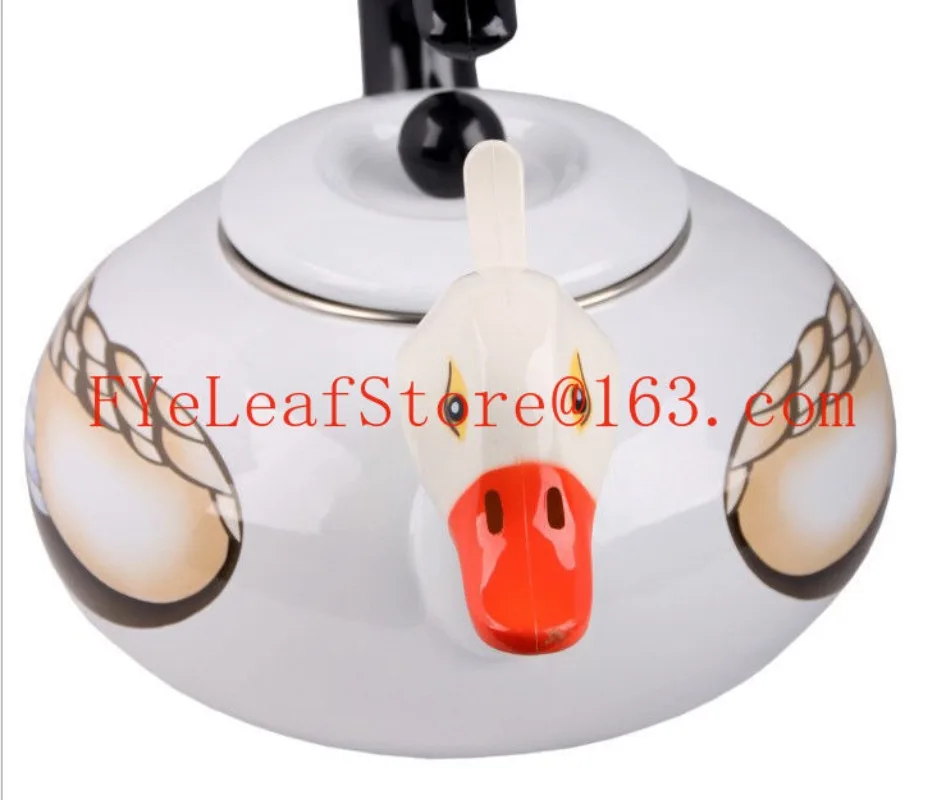 New enamel color chirping enamel non ceramic cute animal boiling kettle for women\'s ducks