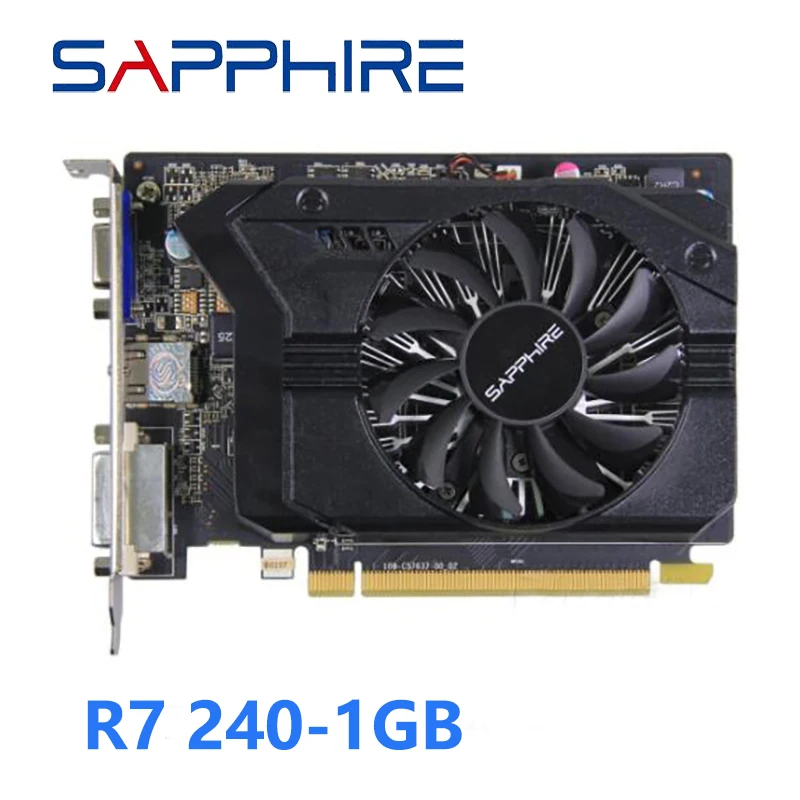 Used SAPPHIRE XFX Video Cards R7 240 250 350 240A 1/2GB Computer Game Radeon R7 350 2G For AMD Video Card Map 128bit HDMI VGA