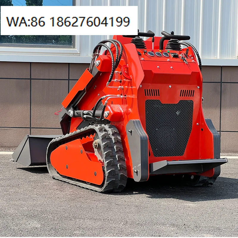 Aftermarket spare parts Mini Crawler Skid Steer Loader with Snow Blower High Digging Power, free shipping, in stock fast shippin