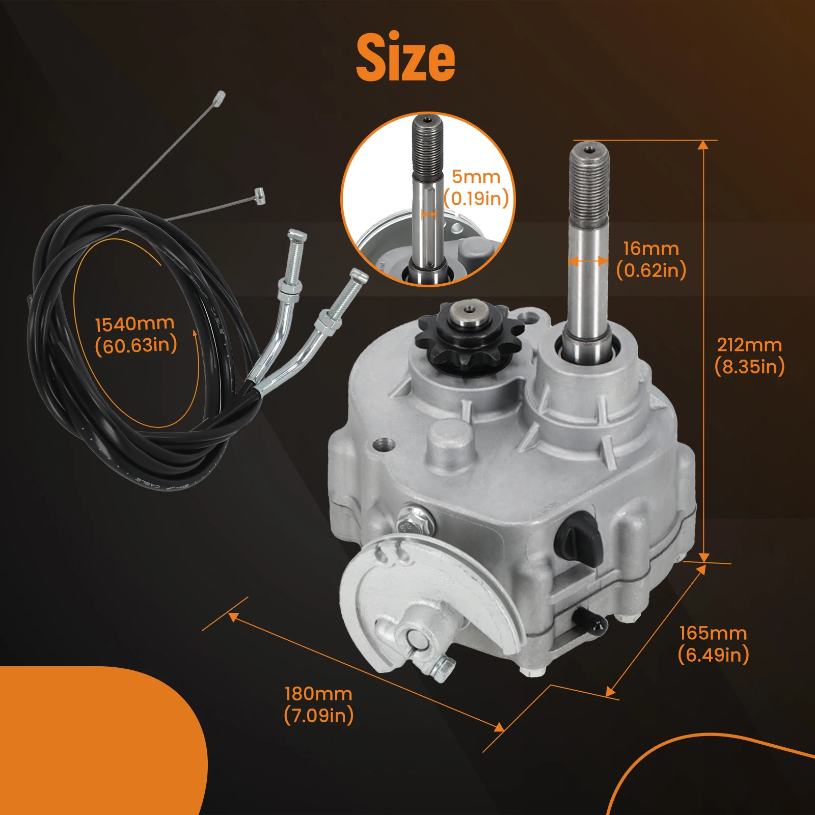Forward Reverse Gear Box For 2HP-14HP Engine 4 Stroke Gearbox 5/8 inch Go Kart
