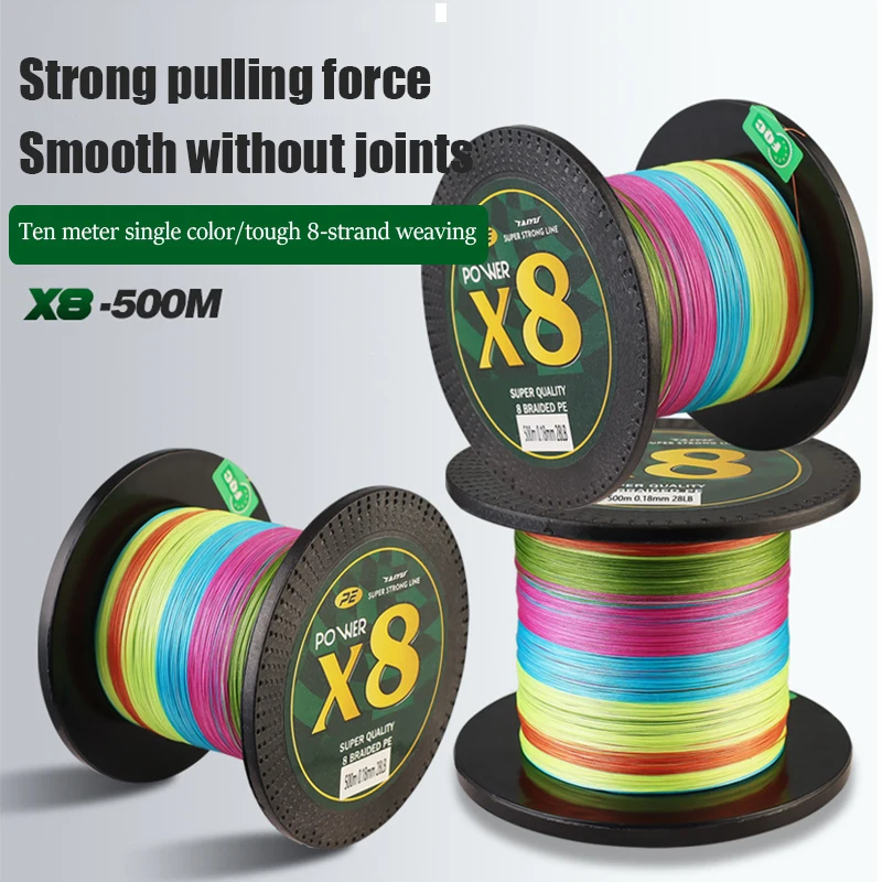 

Goods For Winter Fishing Line Braided For Spinning Accessory Wire Tackle Crankbaits Lures Carp Sea Reel 500m Multifilament Leads