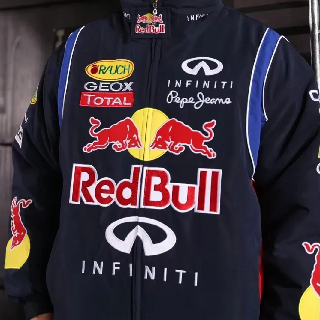 

New Red Bull Autumn Motorcycle Long Sleeve Jacket, Racing Baseball Jacket, Casual Loose Coat Clothing with Single Chest