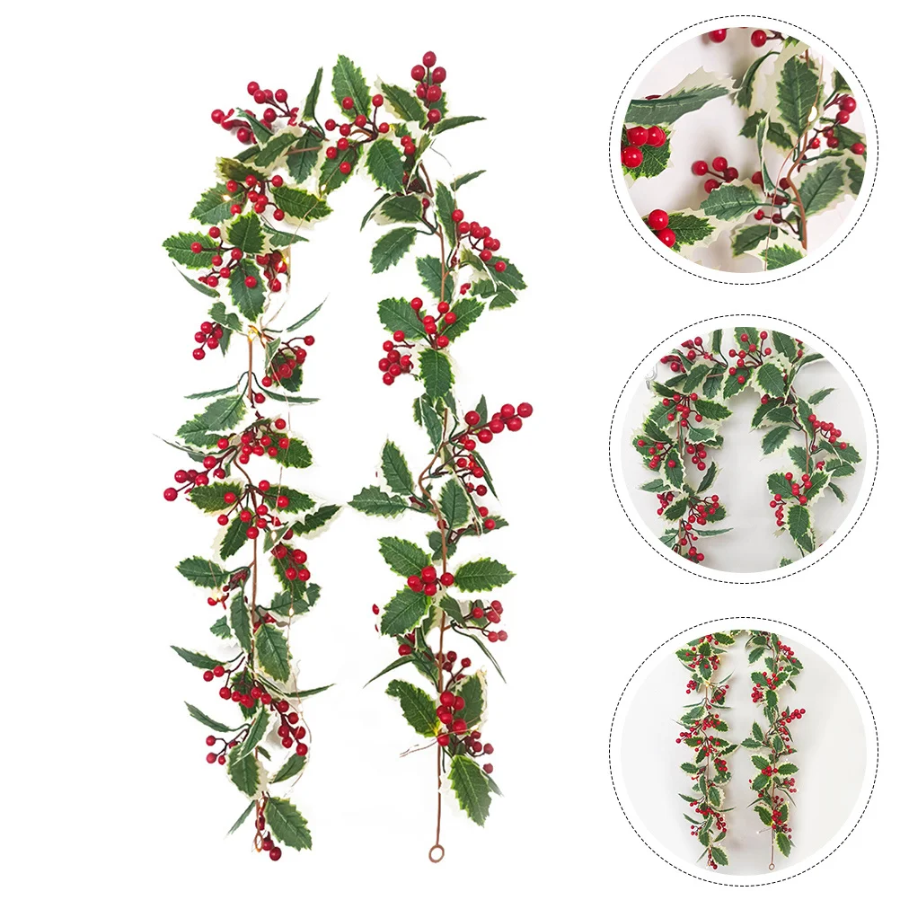 

Christmas Rattan Berry String Light Xmas Party Light Luminous Hanging Decor Creative Home Decoration Xmas Luminous Decor