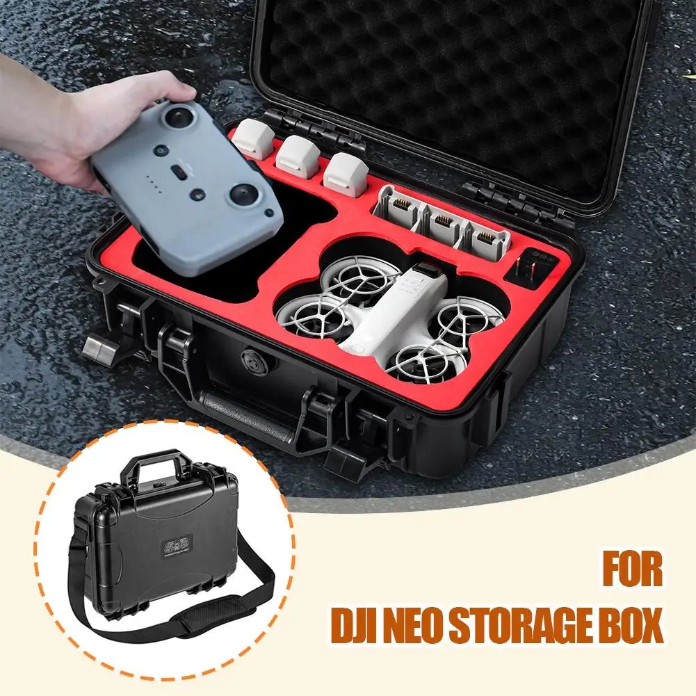 

Combination Storage Box For DJI Neo Waterproof Dustproof Built-in Compartment Can Store Drone Remote Control Battery Propel J7L2