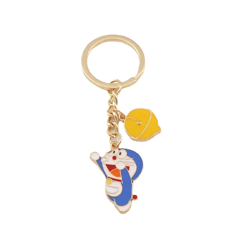 Anime giapponesi Doraemons Kawaii cartone animato portachiavi con motivi anime merchandise zaino fascino piccolo regalo