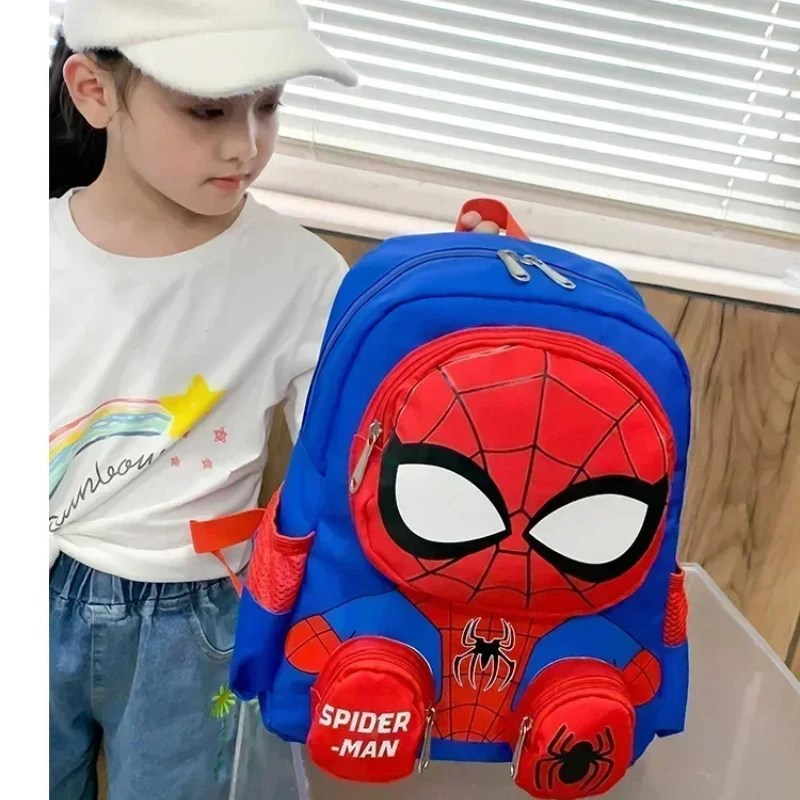 Amine School Backpack 3D Cartoon Spider Comic Backpacks Waterproof Lightweight Elementary Kids Schoolbag for Boys Girls