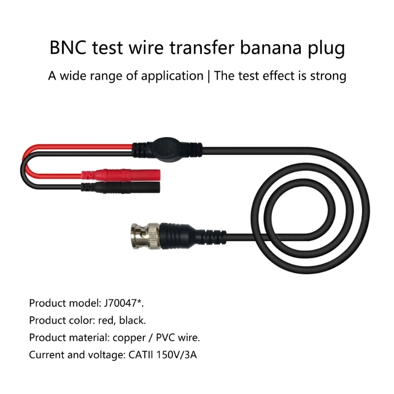 BNC Male to 4mm Safety Male Banana Plug Test Lead Probes Oscilloscope Low Loss Coaxial Cable-Connection Conductive Wire