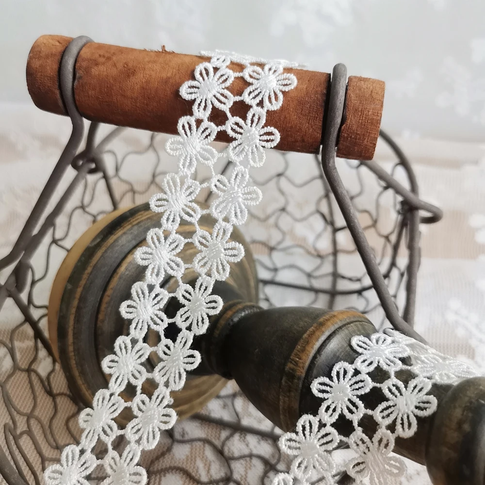 

2.5cm white water soluble lace trim fabric ribbons DIY household clothing art dress skirt tablecloth decoration accessories