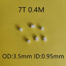 0.4M 7T 0.75mm 0.95mm Mini Plastic Gear Motor Gears DIY RC Airplane Accessories Toys Helicopter Spare Parts