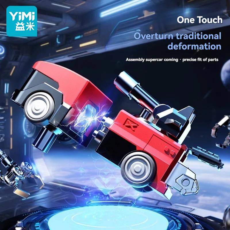 Peuterrobot bouwvoertuigen set transformerende robots voor kinderen Magnetisch speelgoed met stevige connectoren Eenvoudige doe-het-zelf-montage