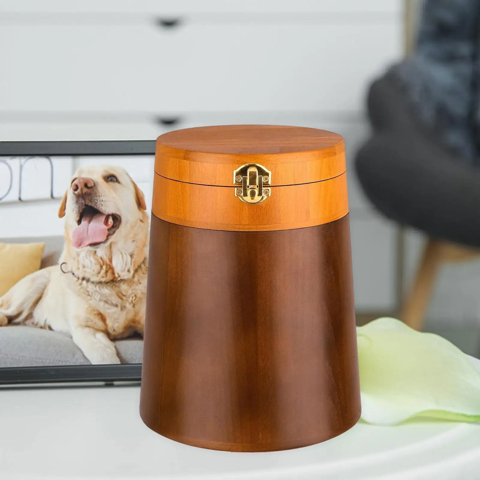 

Memorial Pet Urn Wood Storage Container Keeping Precious Memories Keepsake Memorial Ash Holder for Dogs Kitty Puppy Bunny Kitten