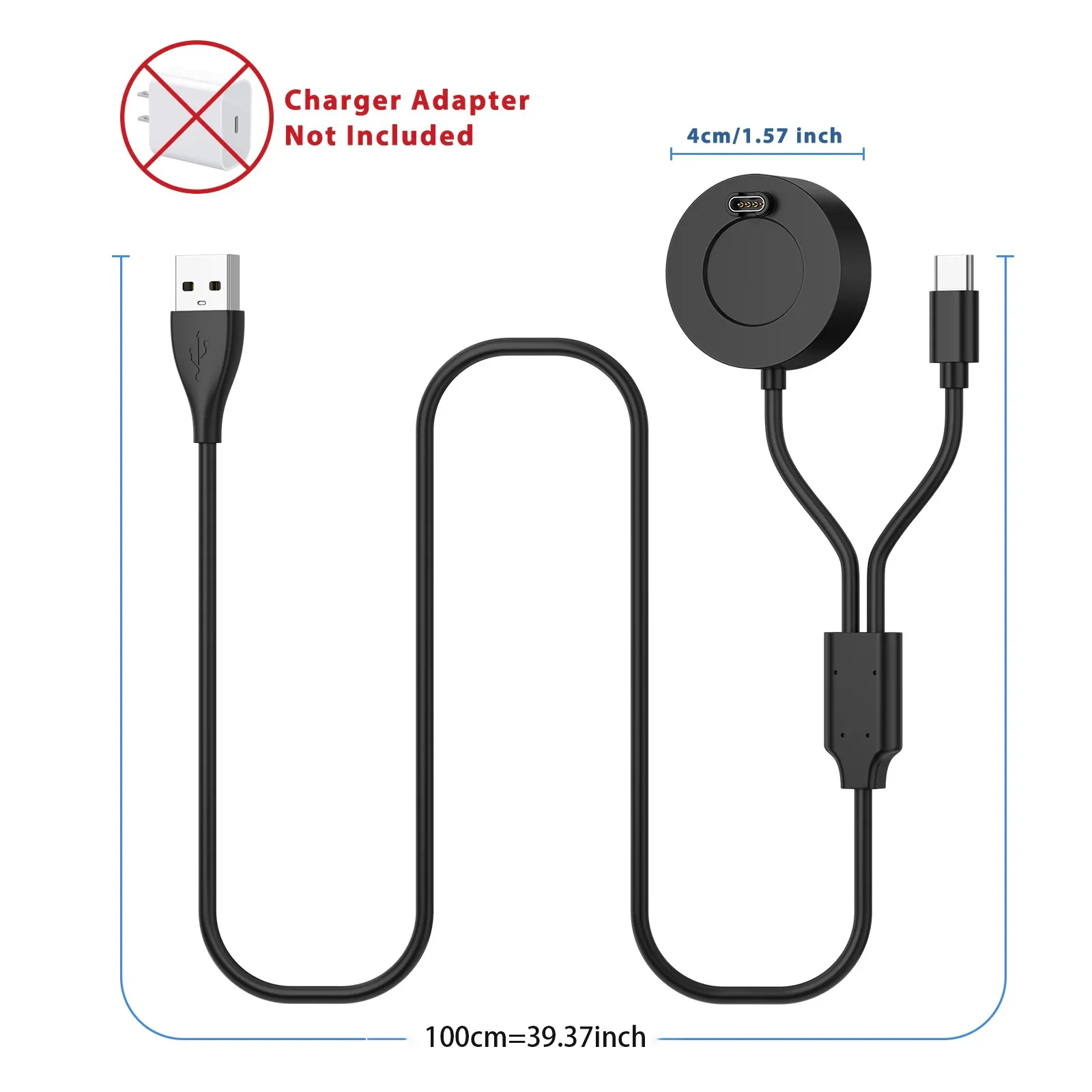 2 in 1 Type C Plug With Charger Cable For Garmin Fenix 7 6 5X Plus/Venu 2 Sq 2 3s Charging Dock For Vivoactive 4/Forerunner 945 view 4