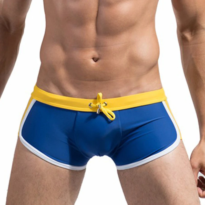 

New Double Insured Swimsuit Pants Quick-dry Trunks Men Women Pleated Elastic Waist Breathable Fabric Beach pants Swimsuit