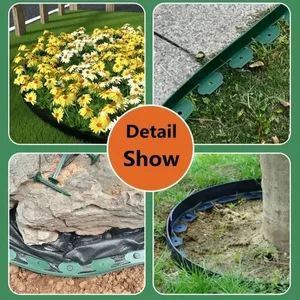 قسم حجر عشب الحديقة على شكل حرف L ، حاجز تربة سميك ، عشب مخطط ، حلقة شجرة ، حزام جذر أفضل 12 مبيعات فواصل الحدائق - رقم 9