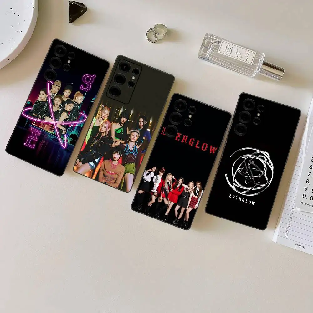 Classic Singing Female Group E-EVERGLOW Phone Case For Samsung S 24 Fe 25 Ultra Plus 20 Lite 21 30 22 23 24 22 Ultra 5G Fundas