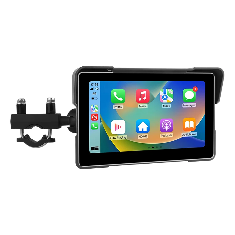 Srnubi moto GPS Navigation étanche sans fil Carplay 7 pouces écran Portable moto sans fil Android Auto moniteur DVR