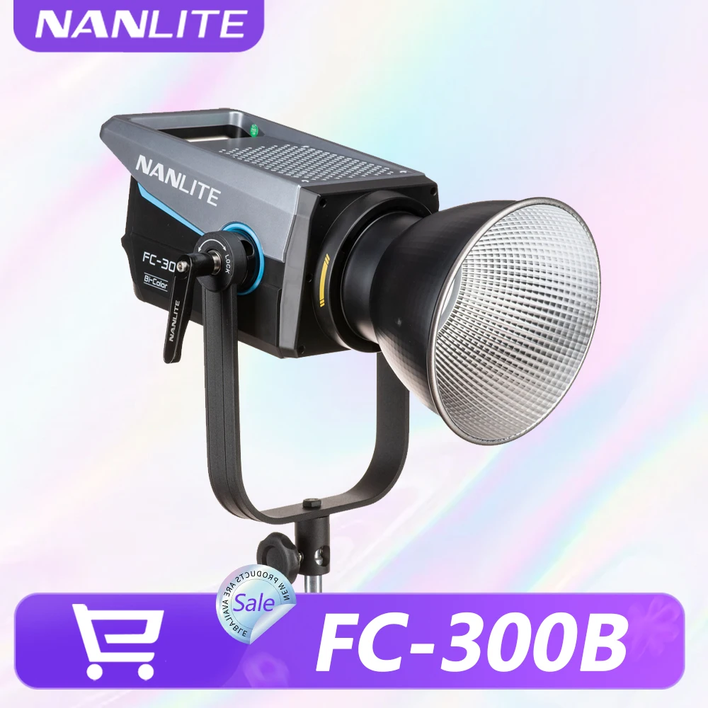 Nanlite FC-300B 350W Bi-Color COB LED Light 2700-6500K 37340 lux CRI96 Bowens DMX APP for Studio Video Photography