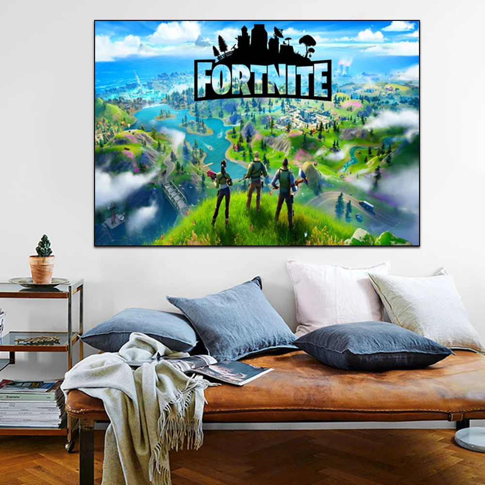 Fortnite Shooting Game Birthday Party Supplies Backdrop Hot Game Poste Boy Decoration Background Photography Props Kid Gifts view 3