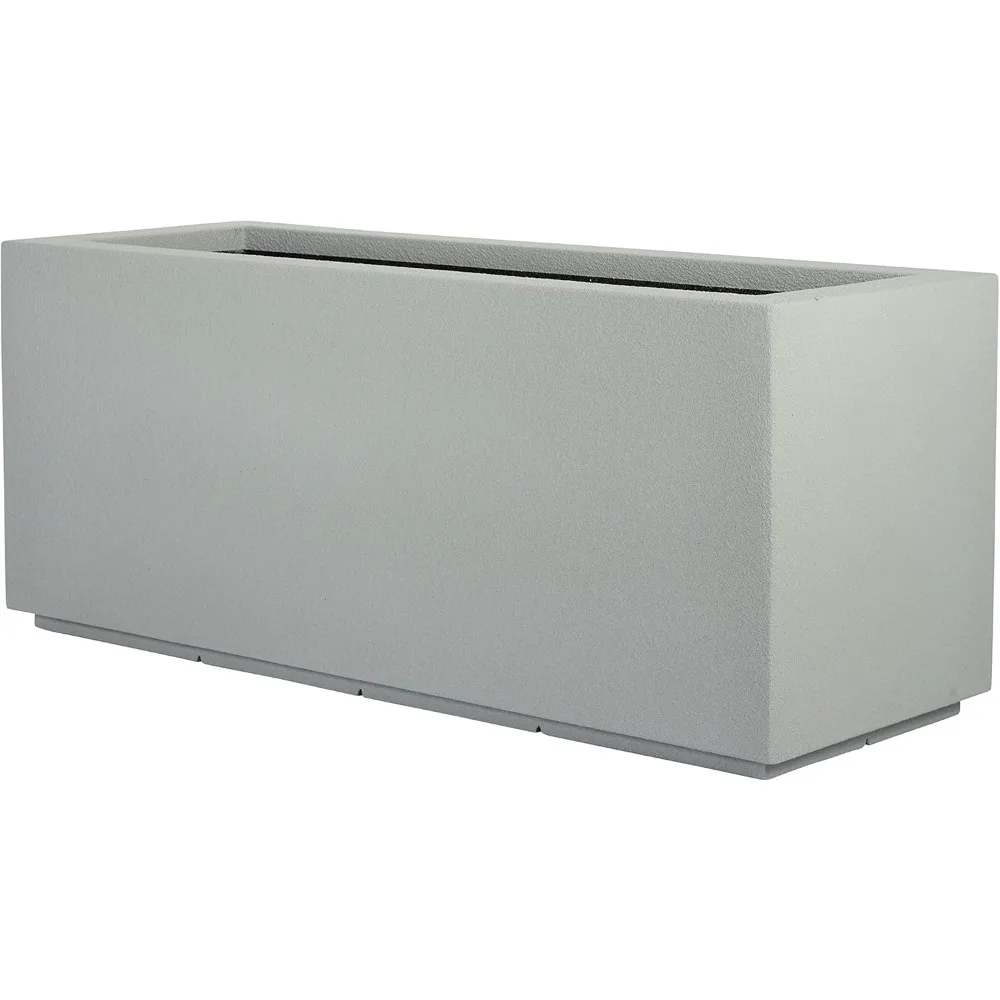 Tall Modern Outdoor/Indoor Rectangular Trough Planter, 46