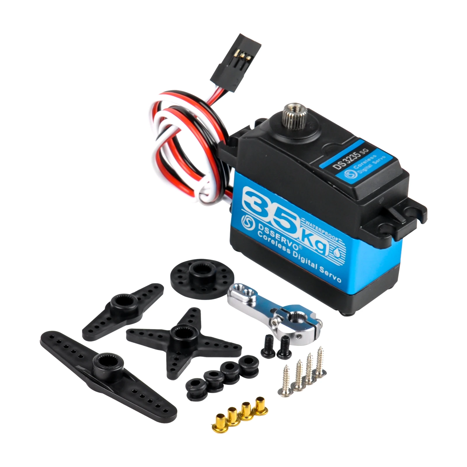 Servo motore coreless a coppia elevata da 35 kg Servo ingranaggi completamente in metallo DSservo DS3235MG per 1/8 1/10 RC Car Robot fai da te 180/270 gradi