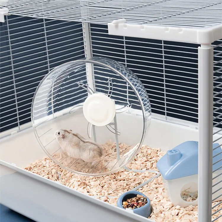 Imagem -06 - Roda de Exercício com Suporte de Metal Hamster Transparente Silencioso Gerbil Rat Pires de Plástico Antiderrapante Fácil de Montar 16 24cm