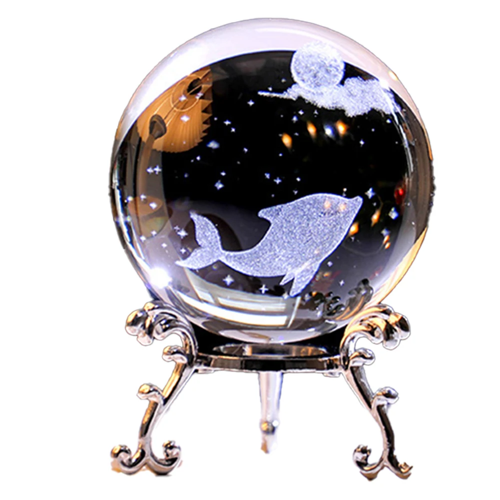 3D Inner Carved For Crystal Ball Hand Holding Cross Praying Figure Christian Gifts Glass Paperweight Home Decor Ornament 