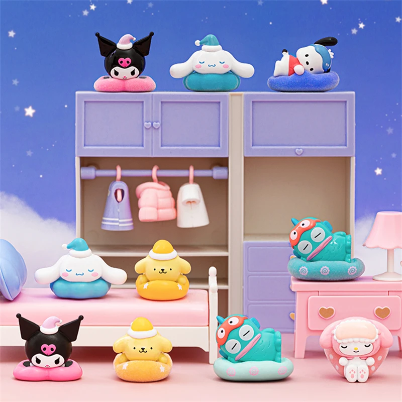 Sweet Dream Kuromi PomPomPurin Cinnamoroll My Melody Hangyodon Pochacco Action Figure Toys Dolls Kids Girls Gifts Collection