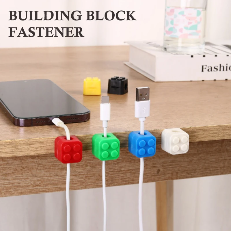 6Pcs Magnetic Cable Organizer Set Colorful Adhesive Cord Clips Wire Keepers for Home Office under Desk Cable Management