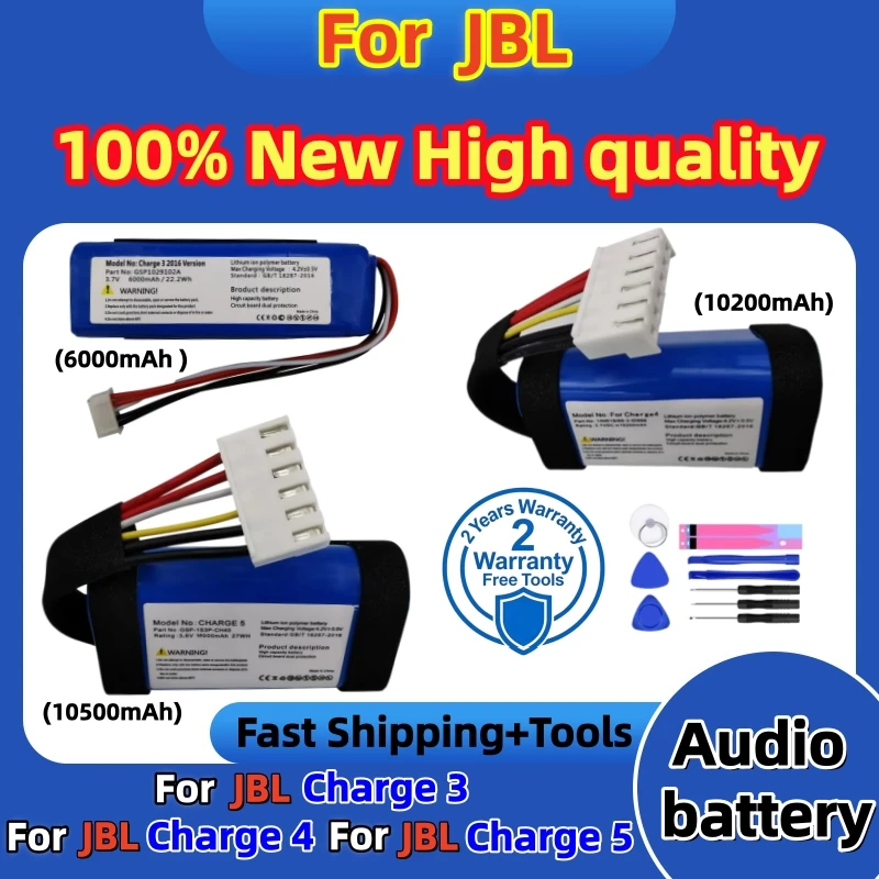 100%New High quality Original For JBL Charge 3 Charge 4 Charge 5 Speaker Replacement Batteries Fast Shipping+Tools