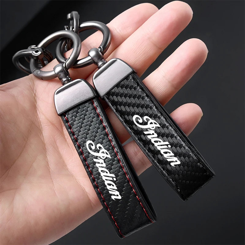 High-Grade Leather Motorcycle Keychain Holder Keyring for Indian CHIEF Chieftain Roadmaster Scout Springfield Accessories