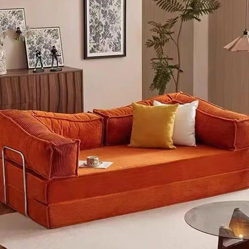 Réplica sala de estar sofás desossados sofá cama dobrável conversível sofá de veludo king size quarto muebles móveis da moda