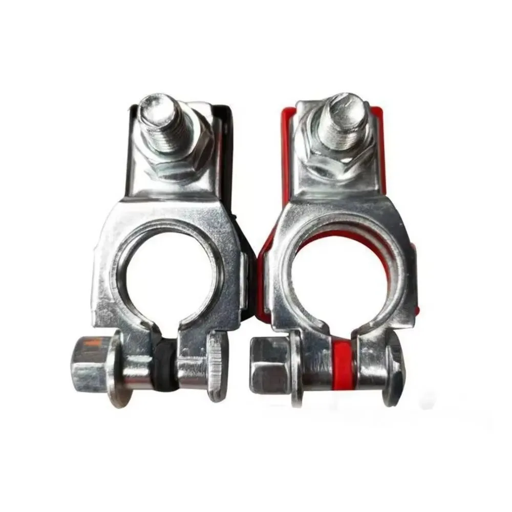 1 Pair 12V 24V Car Battery Terminal Clamps Positive+Negative Quick Release Battery Cable Connectors Top Post