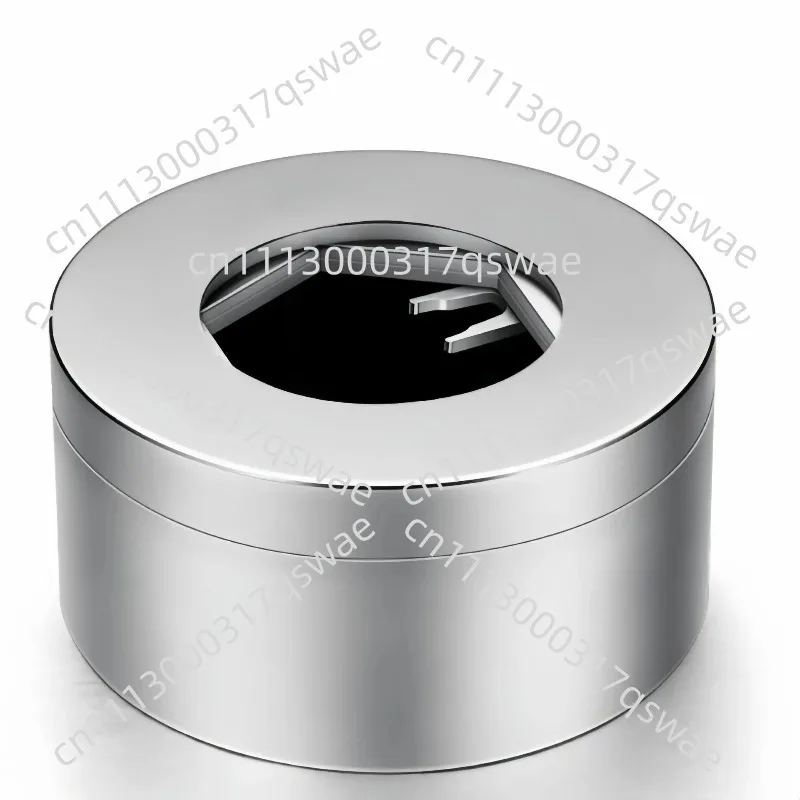 Large Stainless Steel Ashtray With Lid Anti-Fly Smoke-Free Design Heavy Duty Tabletop Cigar Ashtray Luxury Metal Finish