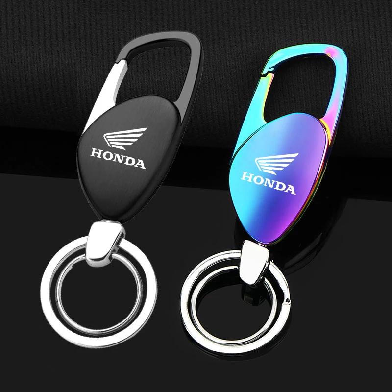 سلسلة مفاتيح معدنية للدراجات النارية حلقات حدوة الحصان الدوارة لهوندا CRF CB CR XR CRM CBR 125 250 300 350 400 500 600cc