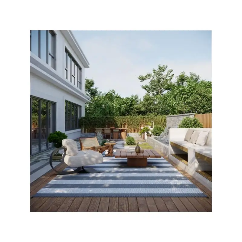 سجادة خارجية قابلة للعكس - مثالية للفناء والسطح والحديقة - متينة وسهلة التنظيف - مثالية لأي طقس #2