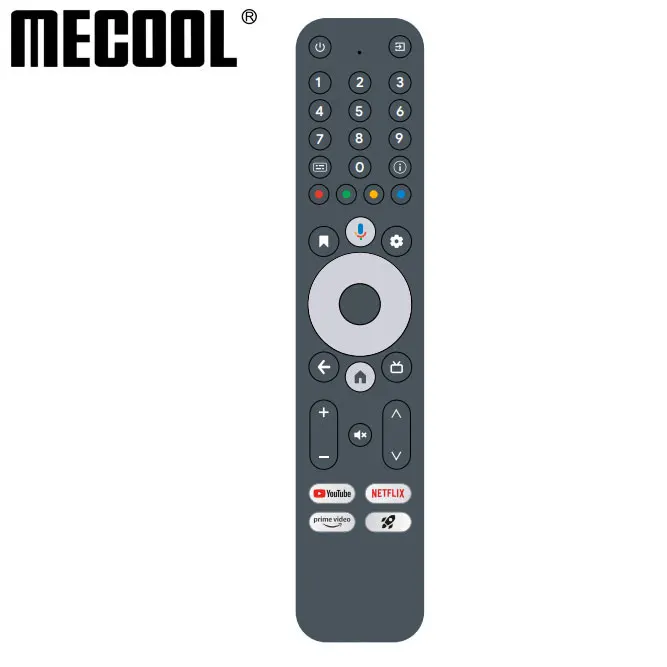 MECOOL G20 Remote Control Voice Search Numbers Youtube Bluetooth 5.0 For KM2 PLUS DELUXE TV BOX Black Color