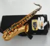 Personalización hecha a mano Saxofón tenor Negro Níquel Oro Estuche de lujo 2