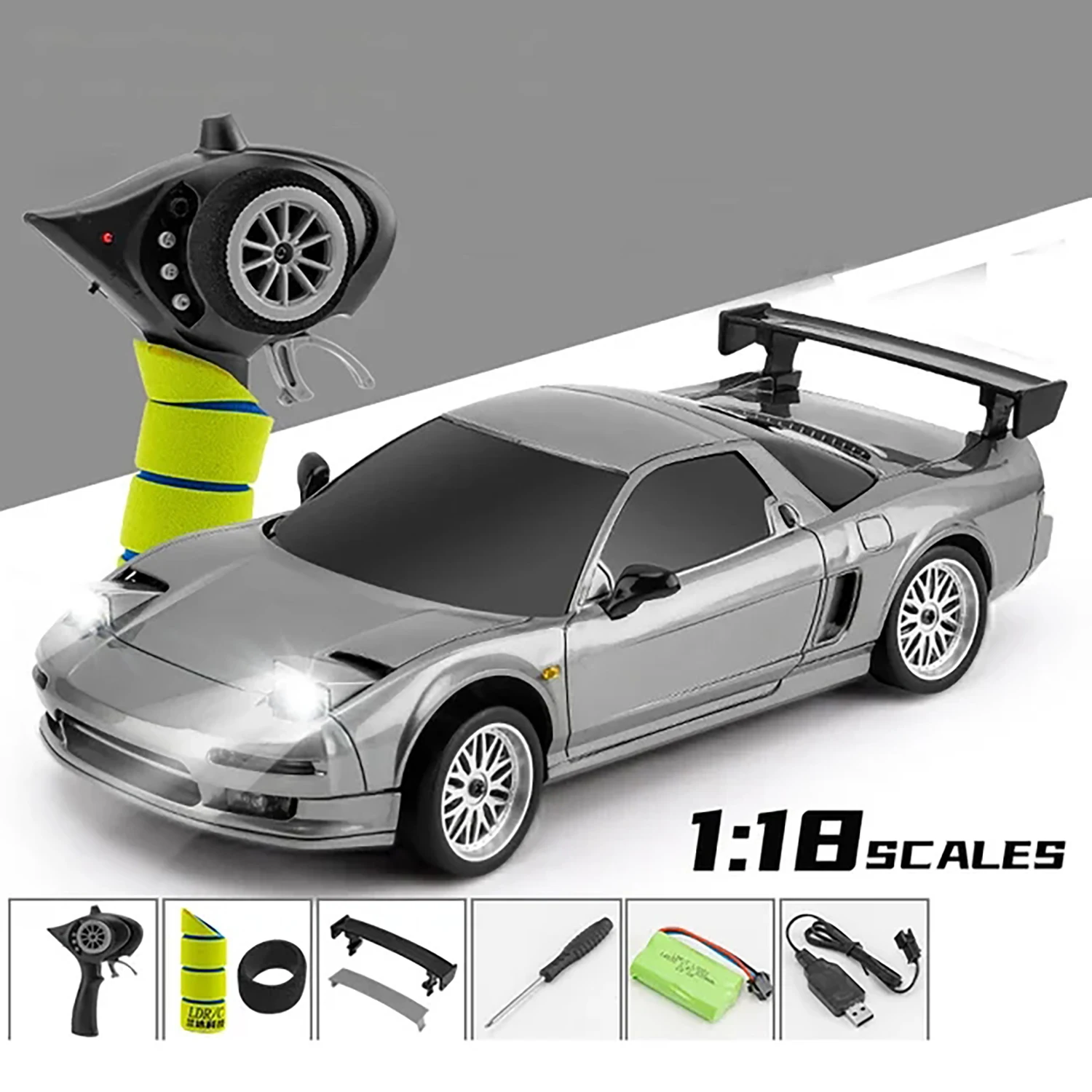 LDRC RC Drift Car LD1803 2WD 1:18 Wireless Control Racing Vehicles Gyroscope Model Ready to play Toy for Boys