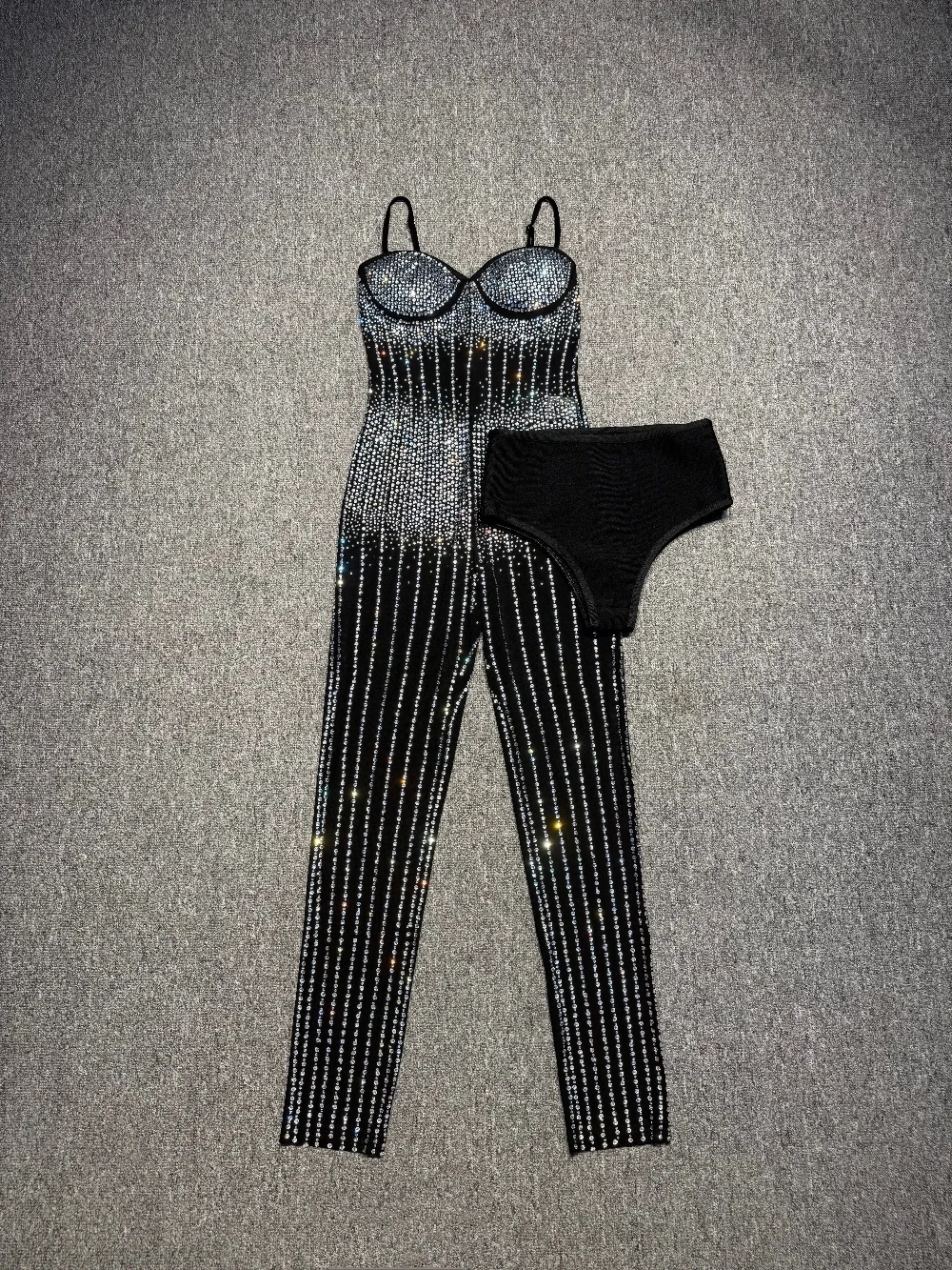 Mulheres sexy cinta brilhando strass malha ver através bodycon macacão celebrar boate festa bar dançarino trajes de desempenho