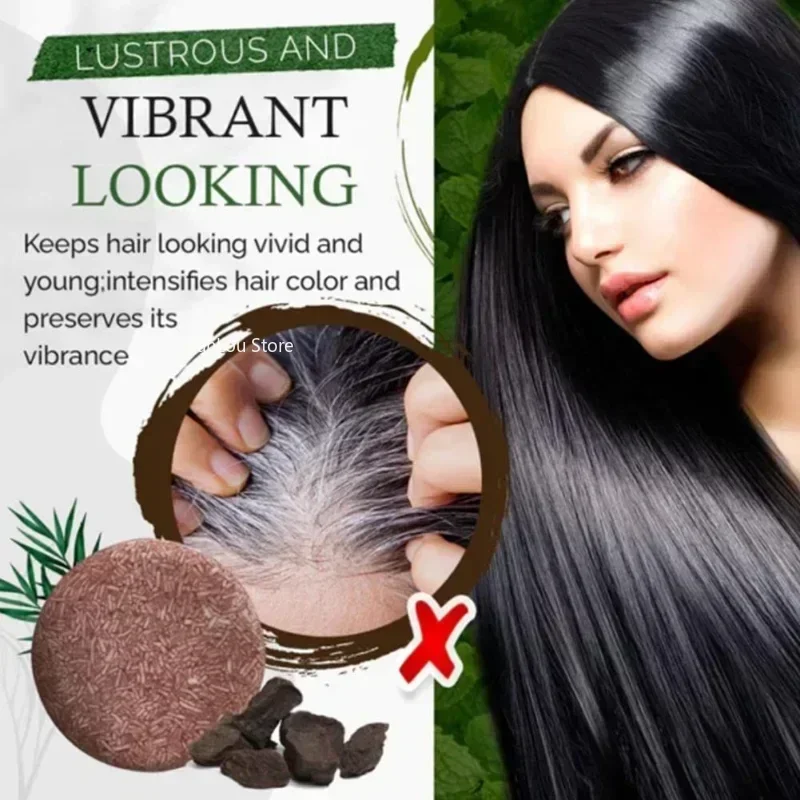 Soap Hair Darkening Shampoo Bar Conditioner Moisturize Treatment Gray Bamboo Korean Dye Cosmetics White Hair Repair Color