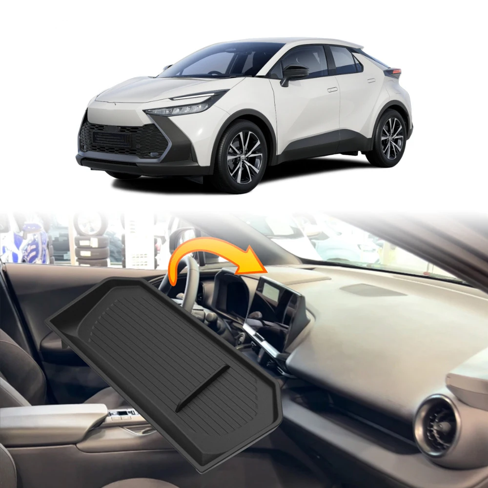Silikonowa taca na podłokietnik ABS do Toyoty CHR C-HR 2024 2025+ Akcesoria samochodowe — zdjęcie 4