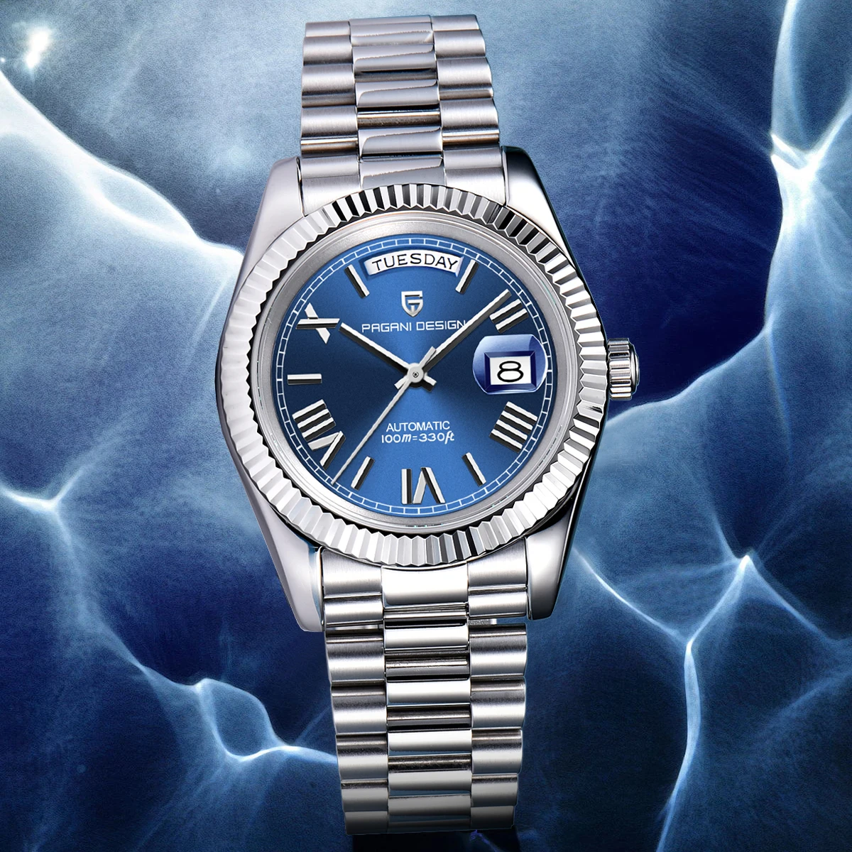 

PAGANI DESIGN Роскошные мужские автоматические часы 40 мм NH36A Механические наручные часы из нержавеющей стали для мужчин 100 м Водонепроницаемая AR Coatin