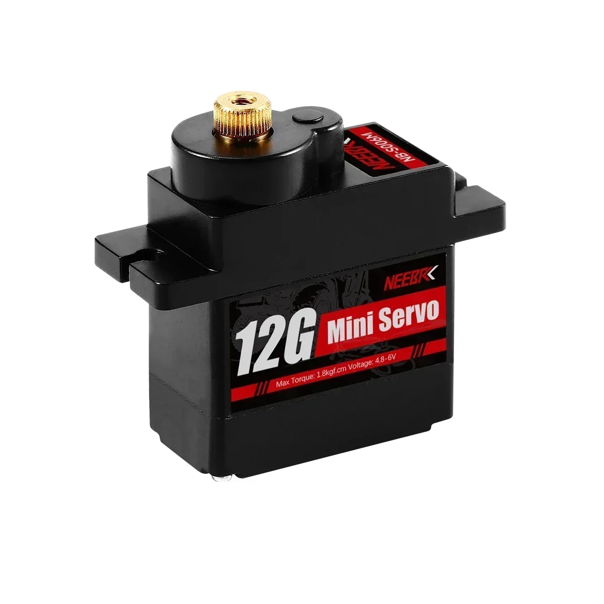 NEEBRC-Mini Servo Numérique Étanche, Engrenage D.lique 12g, pour Voiture 1/24 RC, Hélicoptère, Avion, Bateau Axial SCX24, Pièces de Modèle Wltoys