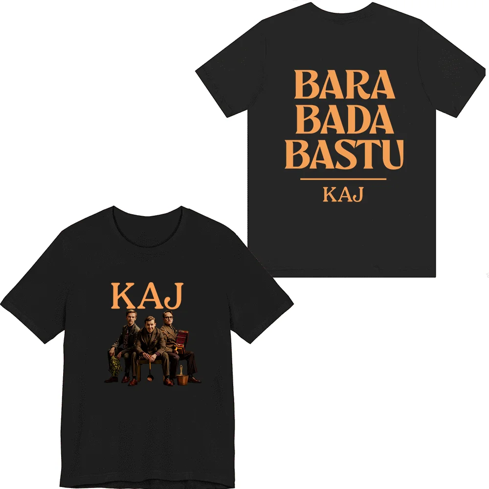 تي شيرت Kaj Merch BARA BADA BASTU Song Eurovision 2025 تي شيرت بأكمام قصيرة للجنسين ملابس علوية صيفية عصرية #1