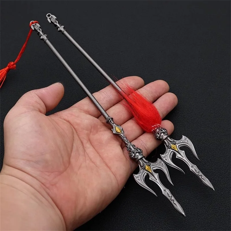 22CM Soldier Miniature Cold Weapons Divine Halberd High Quality Action Figure Model Toy Scene Props In Stock